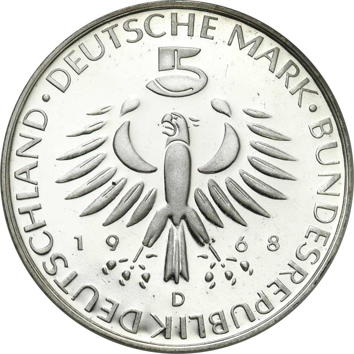 Niemcy, RFN. 5 marek 1968 D, Monachium, Max von Pettenkofer